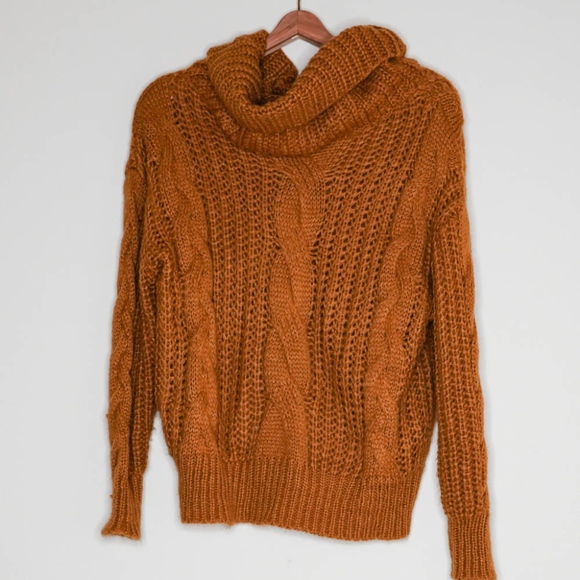 SHEIN Sweaters - Shein Carmel oversized cable-knit sweater